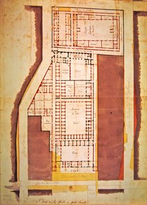 Plan des Grande und Petite Force Gefängnisses, rue du Roi de Sicile, Paris von French School