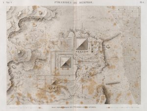Plan der Pyramiden von Memphis und der umliegenden Gegend von French School