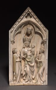 Plakette: Die Jungfrau und das Kind mit Engeln, Paris, ca. 1320-1330