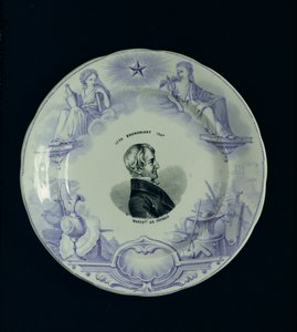 Teller mit einem Porträt von Alexandre Brongniart (1770-1847) von French School