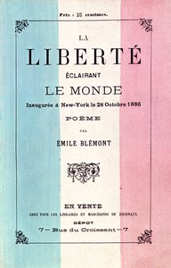 Gedicht von Émile Blémont (1839-1927) zur Feier der Einweihung der Freiheitsstatue, 28. Oktober 1886