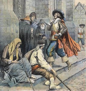 Porthos kehrt zur Kirche Saint Leu zurück und wird von D