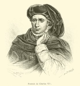 Porträt von Karl VI. von French School