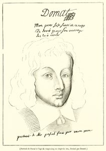 Porträt von Pascal im Alter von fünfundzwanzig oder sechsundzwanzig Jahren (Gravur) von French School