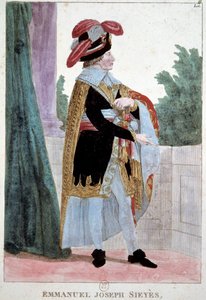 Porträt von Abbé Emmanuel Sieyès (1748 - 1836), Mitglied des Exekutivrats. Gravur des 19. Jahrhunderts. Paris, Musée Carnavalet