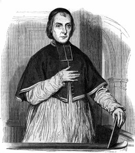 Porträt von Abbé Le Brotier, Kanoniker Erzpriester von Paris und ordentlicher Prediger von Napoleon III. Gravur von 1854