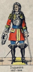 Porträt von Abraham, Marquis Duquesne (1610 - 1688), französischer Seemann. Bild von Epinal aus dem späten 19. Jahrhundert.