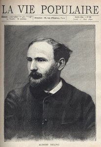 Porträt von Albert Delpit (1849-1893), Romanautor und Dramatiker. Gravur in 