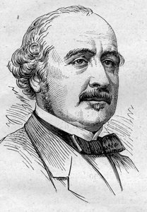 Porträt von Albert de Broglie (1821-1901), französischer Politiker, Diplomat, Historiker, Essayist und Akademiker. Gravur in „Le Monde Illustré“ Nr. 883 vom 14. März 1874.
