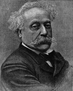 Porträt von Alexandre Dumas Jr. (1824-1895), französischer Schriftsteller. Gravur in „La gazette du dimanche“ vom 5. Dezember 1895
