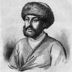 Porträt von Alexandre Maurocordato (Mavrocordatos) (1636-1709), griechischer Politiker, Dolmetscher für die osmanische Regierung. Gravur von Chevignard in „Le Magasin Picturesque“