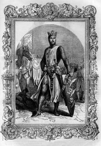 Porträt von Alfred der Große (846-899). Gravur in „Histoire des Papes-Könige-Königinnen und Kaiser à travers les siècles“ von Maurice Lachatre von French School
