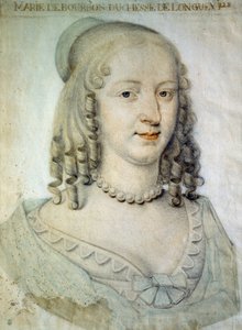 Porträt von Anne Genevieve de Bourbon Conde (Anne-Genevieve de Bourbon-Conde), Herzogin von Longueville (1619-1679), Schwester des Grand Conde