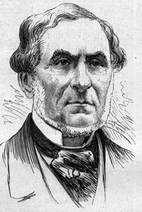 Porträt von Auguste Barbier (1805-1882), französischer Dichter und Akademiker. Gravur in „Le Monde Illustré“ Nr. 883 vom 14. März 1874. von French School