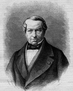 Porträt von Baron James de Rothschild (1792-1868), deutscher Bankier. Gravur in 
