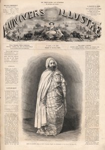 Porträt von Ben Mahi Ed Din Abd El Kader (1808-1883), Amir von Mascara, militärischer und religiöser Führer
