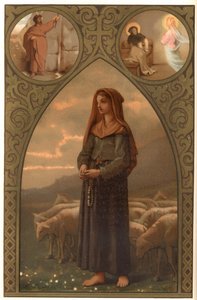 Porträt von Bernadette Soubirous (1844-1879), Schäferin in Lourdes, Hautes Pyrenees (65) von French School