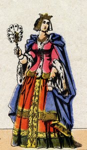 Porträt von Bonne von Luxemburg, Ehefrau von Johann II. von Frankreich von French School