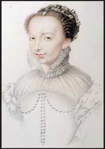 Porträt von Catherine de Medici (1519-89), Faksimile einer Zeichnung aus dem 16. Jahrhundert, erschienen in Porträts der berühmtesten französischen Persönlichkeiten des 16. Jahrhunderts, von P.G. Niel, Paris, 1848