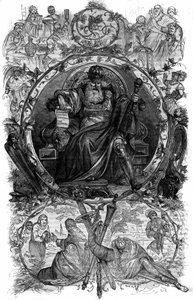 Porträt von Karl dem Großen (Karl I., bekannt als Karl der Große, 742-814). Gravur in „Histoire des Papes-Rois-Reines und Kaiser durch die Jahrhunderte“ von Maurice Lachatre