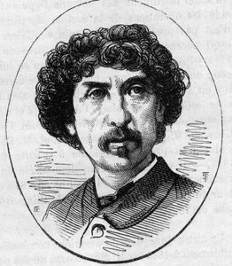 Porträt von Charles Garnier (1825-1898), französischer Architekt. Gravur in „Le Monde Illustré“ Nr. 890 vom 2. Mai 1874