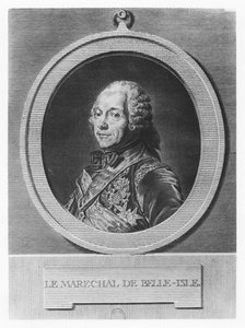 Porträt von Charles Louis Auguste Fouquet, Herzog von Belle-Isle (Gravur) von French School