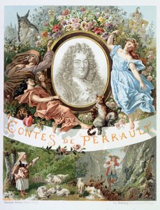 Porträt von Charles Perrault - Frontispiz der „Märchen von Perrault“ von French School