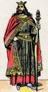 Porträt von Childebert II. (ca. 570 - 596), König von Austrasien.