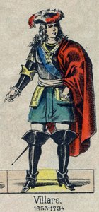 Porträt von Claude Louis Hector de Villars (1653-1734), Marschall von Frankreich. Bild von Epinal aus dem späten 19. Jahrhundert.