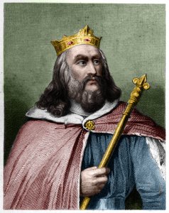 Porträt von Clotaire (Clothaire) II (584 - 628), König von Neustrien und König der Franken - in „Histoire des Francais“ von Lavallee, Gravur, sd.