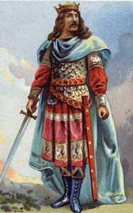 Porträt von Clotaire (Chlothar) IV., König der Franken von 716 bis 718. Chromolithographie um 1890