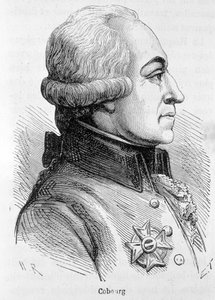 Porträt von Cobourg, General der österreichischen Armee - in „L