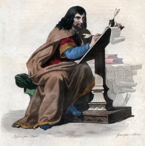 Porträt von Einhard (Eginhard, Einhart, Einard, Einhard) (775-840), fränkischer Gelehrter und Höfling von French School
