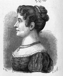 Porträt von Elisa Garnerin, Nichte von Garnerin, die den von ihm erfundenen Fallschirm ausprobierte - im „Album der Wissenschaft; berühmte Gelehrte; Große Entdeckungen“ 1896.