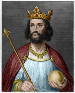 Porträt von Eudes (Odon) (ca. 860 - 898), Graf von Paris und Troyes, dann König von Frankreich - in Histoire des Français von Lavallée, Gravur, undatiert
