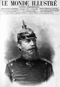 Porträt von Friedrich III. von Preußen (1831-1888) in „Die illustrierte Welt“ 1888 von French School