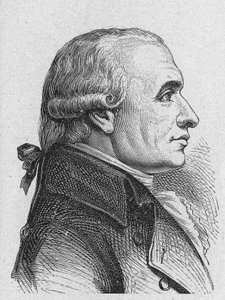 Porträt von Gaspard Monge, Graf von Peluse (1746 - 1818), französischer Mathematiker - in „Album de la Science; berühmte Wissenschaftler; Große Entdeckungen“ 1896 von French School