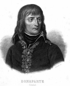 Porträt von General Bonaparte - in Revolution francaise von Thiers. 19. Jahrhundert