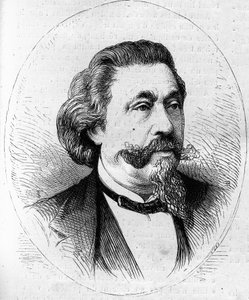 Porträt von Georges Hainl (1807-1873), französischer Dirigent und Cellist. Gravur in „Le Monde Illustré“ Nr. 844 vom 13. Juni 1873