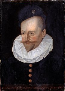 Porträt von Henri I Herzog von Montmorency, Konnetabel von Frankreich (1534-1614) Gemälde der französischen Schule des 16. Jahrhunderts. Dim. 0,31 x 0,22 m. Versailles, Schlösser von Versailles und Trianon