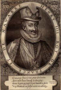Porträt von Heinrich IV. (1553-1610) König von Frankreich - Porträt von Heinrich IV. (1553-1610) König von Frankreich - Gravur 17. Jahrhundert