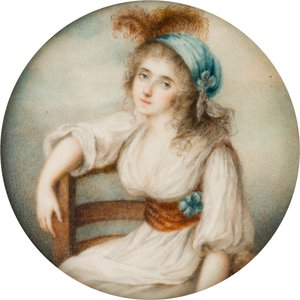 Porträt von Hon. Lucy Byng, 1. Gräfin von Bradford (1766-1844), ca. 1786-1844 von French School