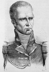 Porträt von Hudson Lowe, britischer General (1769 - 1844), zum Gouverneur von St. Helena ernannt im Jahr 1815, er war der Gefängniswärter von Napoleon - in „The History of France“ von Henri Martin von French School