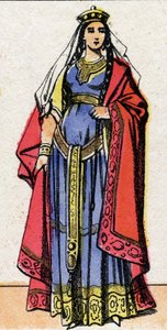Porträt von Ingonde, Königin der Franken, Ehefrau von König Chlothar I. von French School