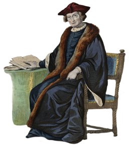 Porträt von Jacques Auguste (Jacques-Auguste) de Thou (Thuanus) (1553-1617), französischer Historiker, Buchsammler und Präsident des Parlaments von Paris. Illustration aus „Le Plutarque Français“ von Edmond Mennechet