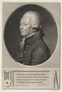 Porträt von Jean Georges Noverre (1727-1810) graviert von B. Roger