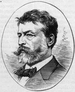 Porträt von Jean Louis Ernest Meissonier (1815-1891), französischer Maler. Gravur in „Le Monde Illustré“ Nr. 890 vom 2. Mai 1874