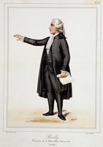 Porträt von Jean Sylvain Bailly (1736 - 1793) - in „Sammlung von Kostümen, Waffen und Möbeln für die Geschichte der französischen Revolution und des Kaiserreichs“ von Horace de Viel-Castel