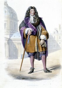 Porträt von Jean de La Fontaine, französischer Schriftsteller (1621-1695) - in Hrsg. Mennechet, „Le Plutarque français“ von French School