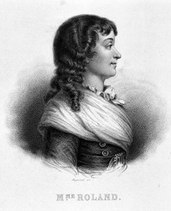 Porträt von Jeanne Marie oder Manon Philipon, Madame Roland (1754 - 1793) - in „Revolution francaise“ von Thiers